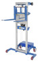 Vestil Aluminum/Steel Manual Hand Winch Lift Truck With Counter Balance - 400 lb - Silver/Blue