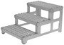 Vestil Stainless Steel Adjustable Step Mate Stand - 3 Step 33-7/8 In. x 23-3/4 In. x 22-1/4 In. 500 lb - Silver