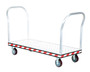 Vestil Aluminum Heavy Duty Dual Handle Tread Plate Platform Truck - 24 In. x 60 In. 3600 lb - Silver