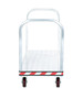 Vestil Aluminum Heavy Duty Dual Handle Tread Plate Platform Truck - 24 In. x 60 In. 3600 lb - Silver