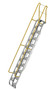 Vestil Galvanized Alternate Tread Stair - 56 Degrees 106 In. x 23-1/2 In. x 186-1/8 In. 350 lb - Silver