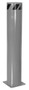 Vestil Steel Pipe Safety Bollard - 48 In. x 8-1/2 In. - Gray Semi Gloss
