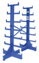 Vestil Steel Dual Sided Bar Stock Tree Starter Unit - 7 Levels 500 lb Per Arm - Blue