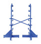 Vestil Steel Dual Sided Bar Stock Tree Starter Unit - 7 Levels 500 lb Per Arm - Blue