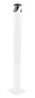 Vestil Steel Pipe Safety Bollard - 48 In. x 5-1/2 In. - White