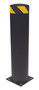 Vestil Steel Pipe Safety Bollard - 36 In. x 8-1/2 In. - Black
