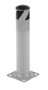Vestil Steel Pipe Safety Bollard - 24 In. x 4-1/2 In. - Silver