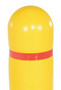 Vestil Low Density Polyethylene Bollard Post Cover Red Tape - 52 In. x 5 In. - Yellow