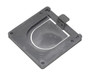 Vestil Steel Additional Removable Bollard Base - 10-1/2 In. x 10-1/4 In. x 2 In. - Silver