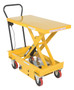 Vestil Steel DC Powered Hydraulic Single Scissor Cart - 20-1/2 In. x 39-3/4 In. 1000 lb - Yellow