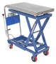 Vestil Steel Scissor Cart with Scale - 19-1/2 In. x 32 In. 1000 lb - Blue/Silver