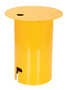 Vestil Steel Removable Bollard Sleeve Cover - 8 In. x 8 In. x 9-13/16 In. - Yellow