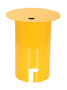 Vestil Steel Removable Bollard Sleeve Cover - 8 In. x 8 In. x 9-13/16 In. - Yellow
