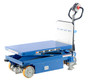 Vestil Steel Powered Drive and Powered Lift Hydraulic Single Scissor Cart - 24 In. x 40 In. 1000 lb - Blue