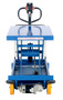 Vestil Steel Powered Drive and Powered Lift Hydraulic Single Scissor Cart - 24 In. x 40 In. 1000 lb - Blue