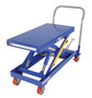 Vestil Steel Hydraulic Elevating Cart with Foot Pump - 20 In. x 40 In. 2000 lb - Blue