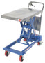 Vestil Steel Hydraulic Elevating Single Scissor Cart - 32 In. x 19-3/4 In. 1000 lb - Silver/Blue