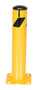 Vestil Steel Pipe Bollard with Slots - 24 In. x 4-1/2 In. - Yellow