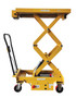 Vestil Steel Hydraulic Scissor Cart DC Powered With Scale - 20-1/2 In. x 39-3/4 In. 1,000 lb - Yellow
