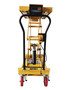 Vestil Steel Hydraulic Scissor Cart DC Powered With Scale - 20-1/2 In. x 39-3/4 In. 1,000 lb - Yellow