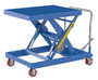 Vestil Steel Hydraulic Elevating Cart with Foot Pump - 32 In. x 40 In. 2000 lb - Blue