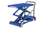Vestil Steel Premium Double Scissor Lift Cart with Foot Release - 24 In. x 40-1/2 In. 1000 lb - Blue