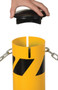 Vestil Steel Pipe Bollard with Slots - 42 In. x 5-1/2 In. - Yellow