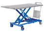 Vestil Steel Hydraulic Single Scissor Cart - 31-1/2 In. x 63 In. 1000 lb - Blue/Silver