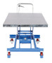 Vestil Steel Hydraulic Single Scissor Cart - 31-1/2 In. x 63 In. 1000 lb - Blue/Silver