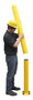 Vestil Low Density Polyethylene Bollard Post Cover - 52 In. x 5 In. - Yellow