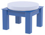 Vestil Factory Installed Steel Elevated Bases for Carousels - 18 In. x 12 In. 2000 lb - Blue