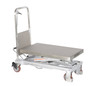 Vestil Partially Stainless Steel Hydraulic Elevating Cart - 32-1/2 In. x 19-3/4 750 lb - Silver