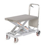 Vestil Partially Stainless Steel Hydraulic Elevating Cart - 32-1/2 In. x 19-3/4 750 lb - Silver