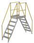 Vestil Galvanized Steel Crossover Ladder - 6 Step 23.5 In. x 36 In. 500 lb - Silver