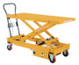 Vestil Steel DC Powered Hydraulic Single Scissor Cart - 24-1/2 In. x 60 In. 1000 lb - Yellow