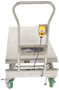 Vestil Stainless Steel12V DC Long Deck Cart - 1000 lb - Silver
