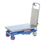 Vestil Steel Double Scissor Steel Cart with Foot Pump - 17-1/2 In. x 27 In. 220 lb - Silver