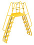 Vestil Steel Alternating Crossover Ladder 24 Step - 68 Degrees 112 In. x 127 In. 350 lb - Yellow