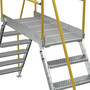 Vestil Galvanized Steel Crossover Ladder - 6 Step 23.5 In. x 60 In. 500 lb - Silver
