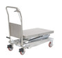 Vestil Partially Stainless Steel Hydraulic Elevating Cart - 32-1/2 In. x 20 In. 800 lb - Silver