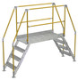 Vestil Galvanized Steel Crossover Ladder - 4 Step 23-1/2 In. x 60 In. 500 lb - Silver