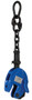 Vestil Steel Vertical Plate Clamp with Chain - 4 In. x 1-31/32 In. x 16-7/8 In. 1000 lb - Blue