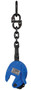 Vestil Steel Vertical Plate Clamp with Chain - 4 In. x 1-31/32 In. x 16-7/8 In. 1000 lb - Blue