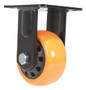 Vestil Polyurethane Rigid Caster - 4 In. Diameter x 2 In. Width 594 lb - Orange/Black