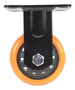 Vestil Polyurethane Rigid Caster - 4 In. Diameter x 2 In. Width 594 lb - Orange/Black