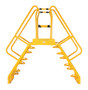Vestil Steel Alternating Crossover Ladder 14 Step - 56 Degrees 91 In. x 91 In. 350 lb - Yellow