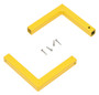 Vestil Steel Square Safety Handrail Corner Connectors For Use With Square Rails - Yellow
