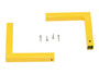 Vestil Steel Square Safety Handrail Corner Connectors For Use With Square Rails - Yellow