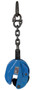 Vestil Steel Vertical Plate Clamp with Chain - 6-1/2 In. x 2-1/2 In. x 22 In. 2000 lb - Blue