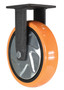 Vestil Polyurethane Rigid Caster - 8 In. Diameter x 2 In. Width 925 lb - Orange/Silver